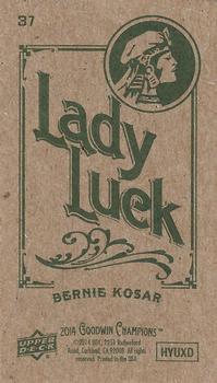 2014 Upper Deck Goodwin Champions - Mini Green Lady Luck Back #37 Bernie Kosar Back