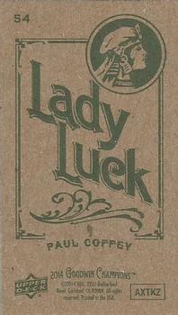 2014 Upper Deck Goodwin Champions - Mini Green Lady Luck Back #54 Paul Coffey Back