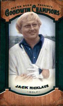 2014 Upper Deck Goodwin Champions - Mini Green Lady Luck Back #64 Jack Nicklaus Front