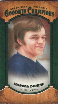 2014 Upper Deck Goodwin Champions - Mini Green Lady Luck Back #77 Marcel Dionne Front