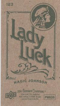 2014 Upper Deck Goodwin Champions - Mini Green Lady Luck Back #123 Magic Johnson Back