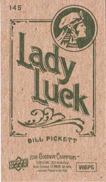 2014 Upper Deck Goodwin Champions - Mini Green Lady Luck Back #145 Bill Pickett Back