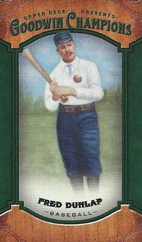 2014 Upper Deck Goodwin Champions - Mini Green Lady Luck Back #149 Fred Dunlap Front