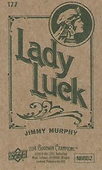 2014 Upper Deck Goodwin Champions - Mini Green Lady Luck Back #177 Jimmy Murphy Back
