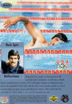 1996 Upper Deck USA Olympicards - Reflections of Gold #RG3 Mark Spitz Back
