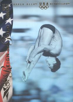 1996 Upper Deck USA Olympicards - Reign of Gold Holograms #RN4 Greg Louganis Front