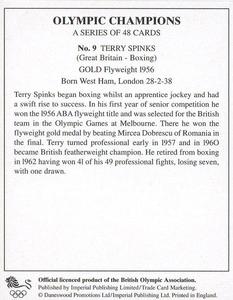 1996 Imperial Publishing Limited Olympic Champions #9 Terry Spinks Back