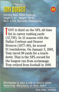 1996-98 Sports Illustrated for Kids Oversized #68 Tony Dorsett Back