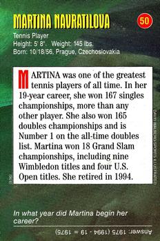 1996-98 Sports Illustrated for Kids Oversized #50 Martina Navratilova Back