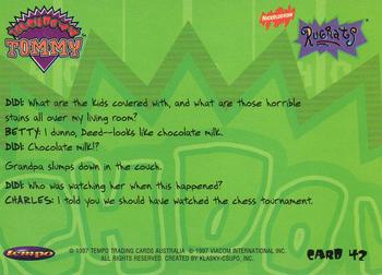 1997 Tempo Rugrats #42 Chocolate Milk!? Back