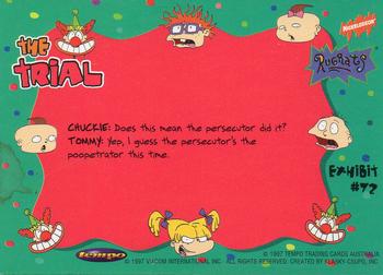 1997 Tempo Rugrats #72 Chuckie: Does this mean the persecutor did it? Back