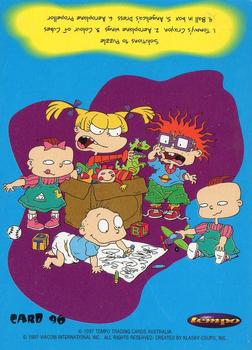 1997 Tempo Rugrats #96 (Rugrats around toybox) Back