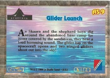 1994 Collect-A-Card Stargate - Adventure #AS-9 Glider Launch Back