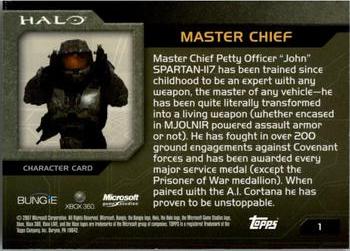 2007 Topps Halo #1 Master Chief Back