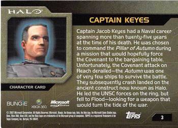 2007 Topps Halo #3 Captain Keyes Back