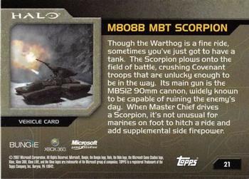 2007 Topps Halo #21 M808B MBT Scorpion Back