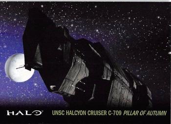 2007 Topps Halo #22 UNSC Halcyon Cruiser C-709 Pillar of Autumn Front