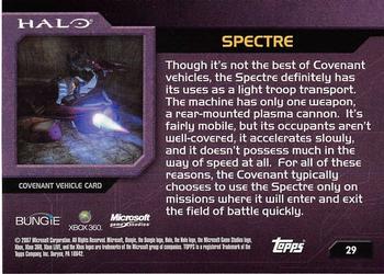 2007 Topps Halo #29 Spectre Back