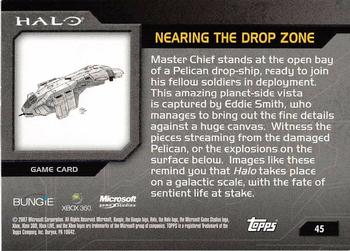 2007 Topps Halo #45 Nearing the Drop Zone Back