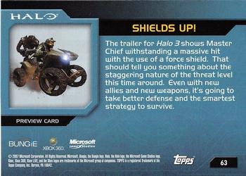2007 Topps Halo #63 Shields Up! Back