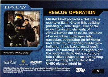2007 Topps Halo #77 Rescue Operation Back