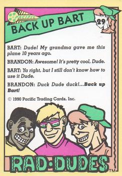 1990 Pacific Rad-Dudes #29 Back Up Bart Back