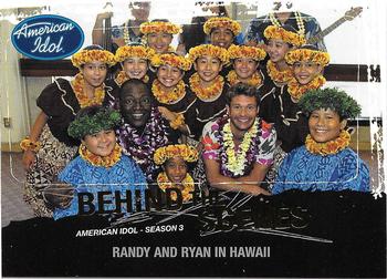 2004 Fleer American Idol Season 3 - Behind-the-Scenes #BS2 Randy and Ryan in Hawaii Front