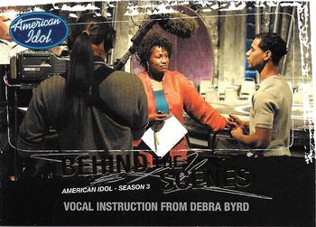 2004 Fleer American Idol Season 3 - Behind-the-Scenes #BS5 Vocal Instruction from Debra Byrd Front