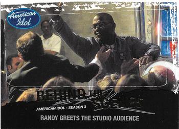 2004 Fleer American Idol Season 3 - Behind-the-Scenes #BS8 Randy Greets the Studio Audience Front