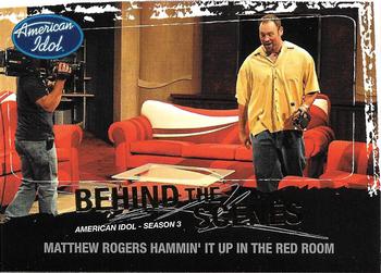 2004 Fleer American Idol Season 3 - Behind-the-Scenes #BS13 Matthew Rogers Hammin' It Up In The Red Room Front
