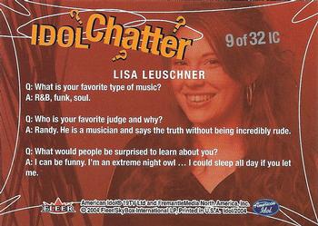 2004 Fleer American Idol Season 3 - Idol Chatter #IC9 Lisa Leuschner Back