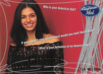 2004 Fleer American Idol Season 3 - Idol Chatter #IC29 Lisa Wilson Front