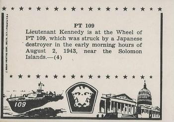1963 Rosan John F. Kennedy #4 PT 109 Back
