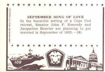 1963 Rosan John F. Kennedy #8 September Song Of Love Back