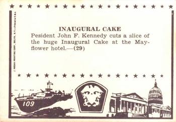 1963 Rosan John F. Kennedy #29 Inaugural Cake Back