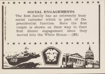 1963 Rosan John F. Kennedy #32 Social Engagements Back