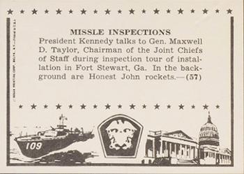 1963 Rosan John F. Kennedy #57 Missile Inspections Back