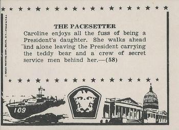 1963 Rosan John F. Kennedy #58 The Pacesetter Back