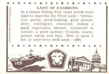1963 Rosan John F. Kennedy #59 Lady Of Fashions Back