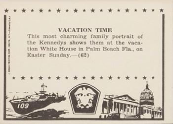 1963 Rosan John F. Kennedy #62 Vacation Time Back