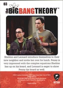 2012 Cryptozoic The Big Bang Theory Seasons 1 & 2 #03 String Theory Doodling Back