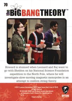 2012 Cryptozoic The Big Bang Theory Seasons 1 & 2 #70 All the Perks Back