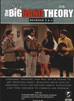 2013 Cryptozoic The Big Bang Theory Seasons 3 & 4 #06 