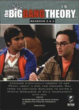 2013 Cryptozoic The Big Bang Theory Seasons 3 & 4 #15 