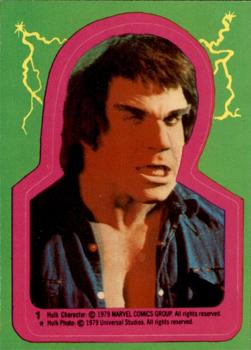 1979 Topps The Incredible Hulk - Stickers #1 Modified Hulk Make-Up Front