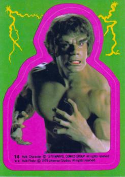 1979 Topps The Incredible Hulk - Stickers #14 The Incredible Man Monster Front