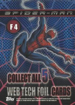 2002 Topps Spider-Man - Web-Tech Foil #F4 Spider-Man Back