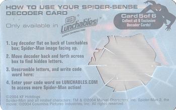 2004 Lunchables Spider-Man 2 #5 Spider-Man Back