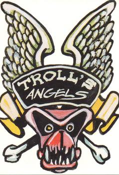 1992 Star Pics Troll Force - Stickers #NNO Troll's Angels / Trollcycle Operators License Front