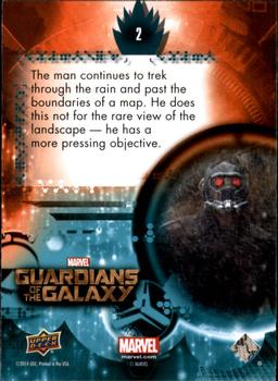 2014 Upper Deck Guardians of the Galaxy #2 The man continues to trek through the rain and pas Back